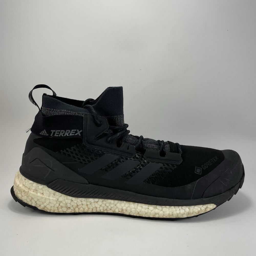 adidas Terrex Free Hiker GTX Mens Size 12 Black Waterproof Gore-Tex Boots